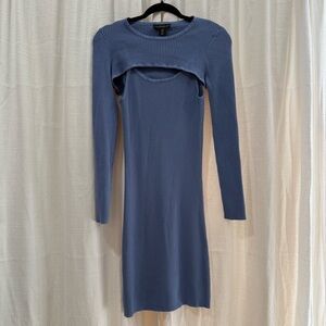 House of Harlow 1960 2-piece Blue Long Sleeve Dress
